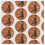 Slam Dunk Basketball Player on Basketball Fabric