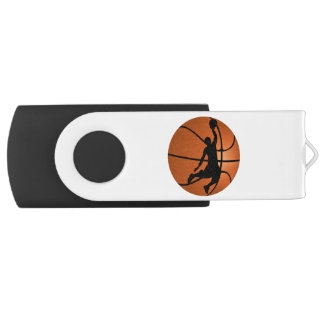 Slam Dunk Basketball Player on Basketball USB Flash Drive