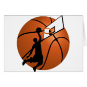 Slam Dunk Basketball Player w/Hoop on Ball (Front Horizontal)