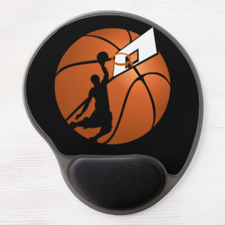Slam Dunk Basketball Player w/Hoop on Ball Gel Mouse Pad