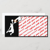 Slam Dunk Basketball Player - White Silhouette (Front/Back)