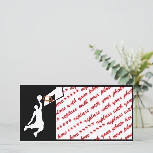 Slam Dunk Basketball Player - White Silhouette (Standing Front)