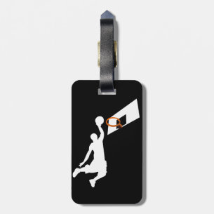 Slam Dunk Basketball Player - White Silhouette Luggage Tag