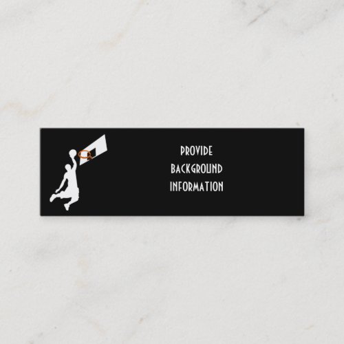Slam Dunk Basketball Player - White Silhouette Business Card