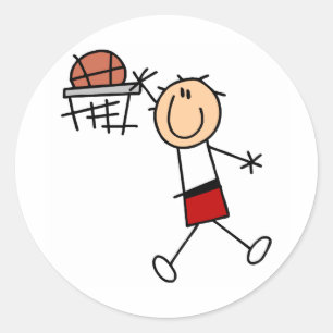 Slam Dunk Basketball - Red T-shirts and Gifts Classic Round Sticker
