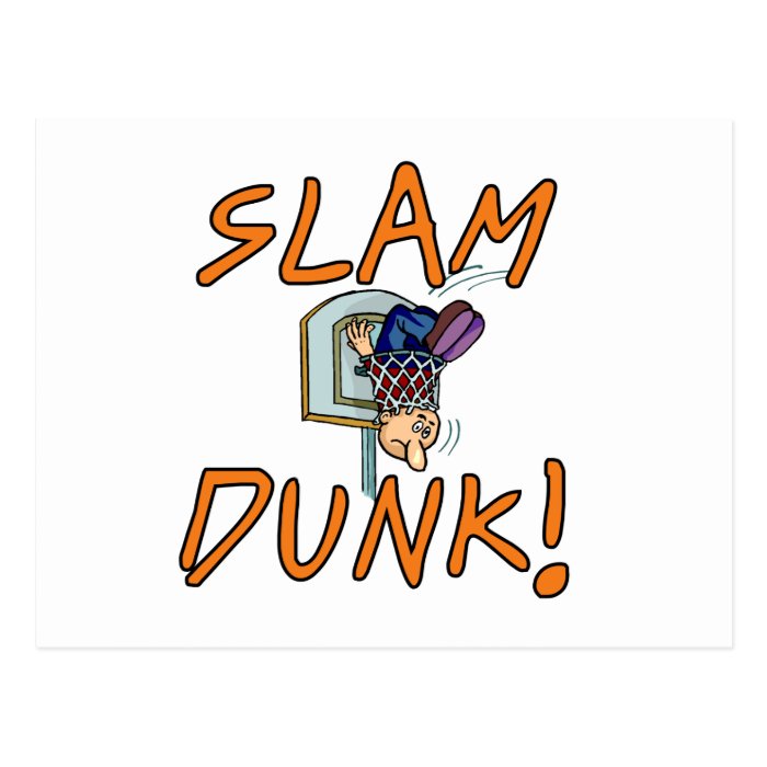 Slam Dunk Basketball Tshirts and Gifts Postcards