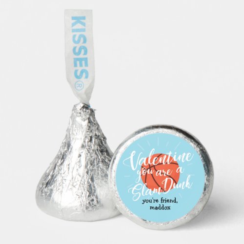 Slam Dunk Basketball Valentine Custom Hersheys Kisses