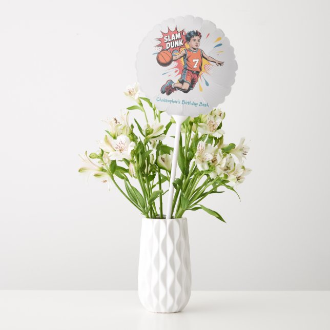 Slam Dunk Boy Birthday Bash Balloon (Vase)