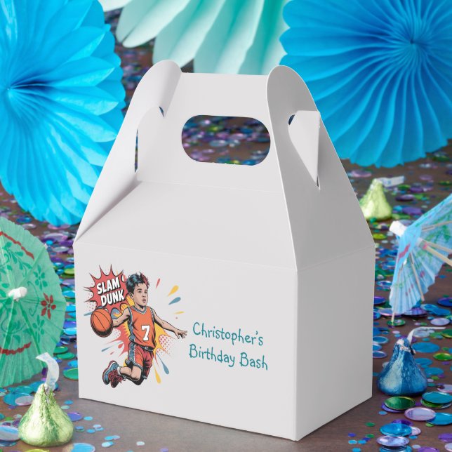 Slam Dunk Boy Birthday Bash Favor Boxes (Party)
