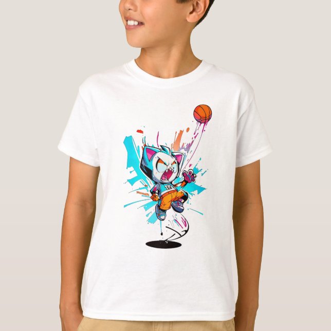  “Slam Dunk Cat” T-Shirt (Front)