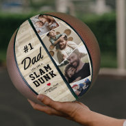 Slam Dunk Dad Photo Keepsake Basketball at Zazzle