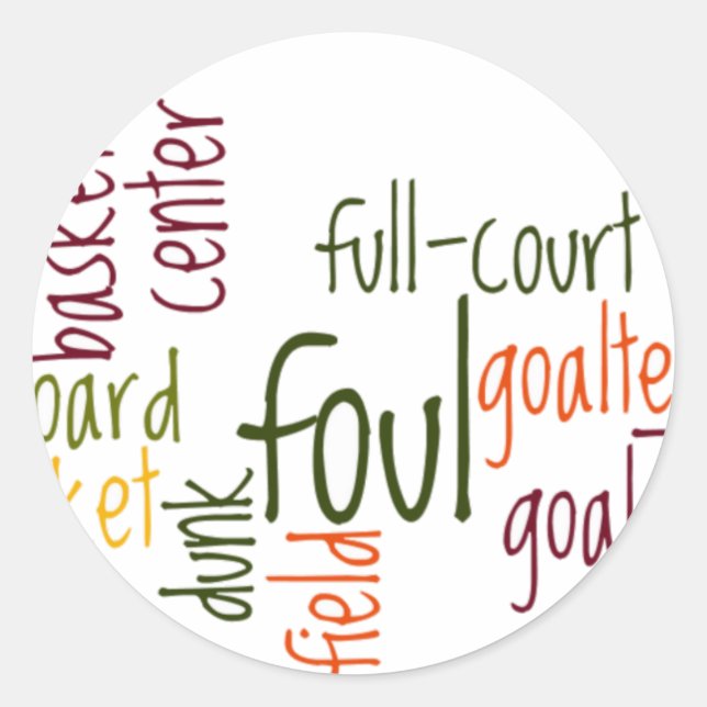 Slam Dunk Dreams: Basketball – Game of Champions Classic Round Sticker (Front)