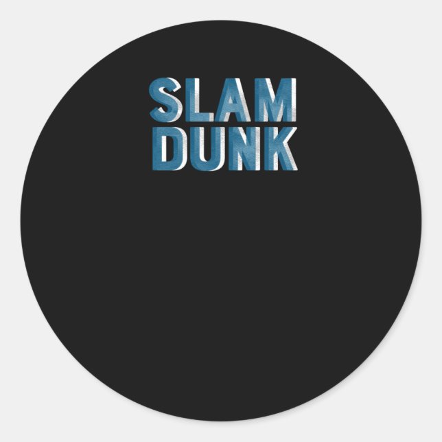 Slam Dunk Graphic  Classic Round Sticker (Front)