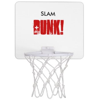 Slam Dunk Mini Wall Basketball Hoop by TIEAPPERAL at Zazzle