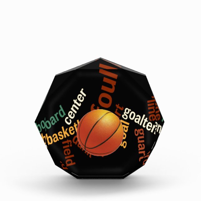 Slam Dunk of Vocabulary: Basketball Game of Champs Acrylic Award (Front)