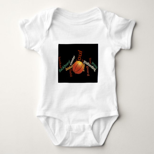 Slam Dunk of Vocabulary: Basketball Game of Champs Baby Bodysuit (Front)