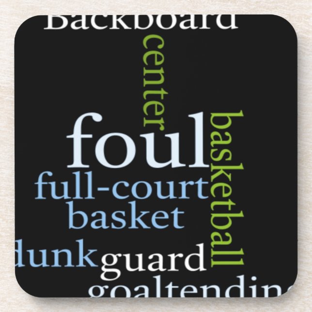 Slam Dunk of Words: Basketball Game of Champions Beverage Coaster (Front)