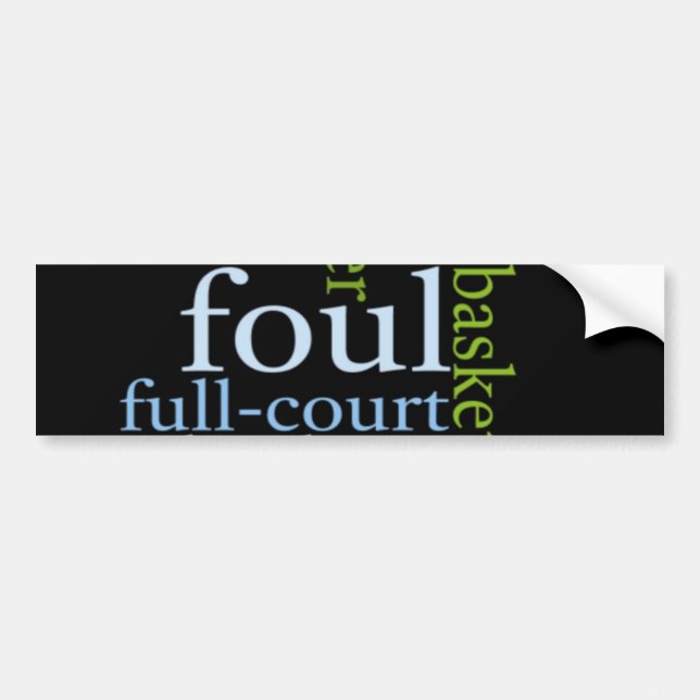 Slam Dunk of Words: Basketball Game of Champions Bumper Sticker (Front)