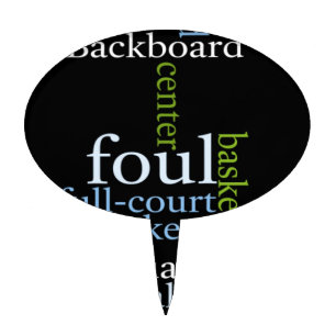 Slam Dunk of Words: Basketball Game of Champions Cake Topper