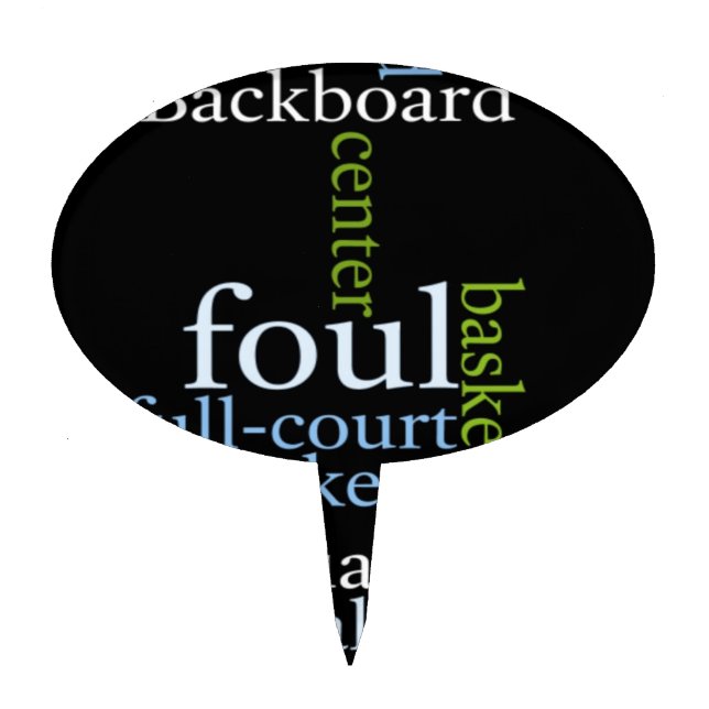 Slam Dunk of Words: Basketball Game of Champions Cake Topper (Front)