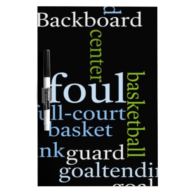 Slam Dunk of Words: Basketball Game of Champions Dry Erase Board (Front)
