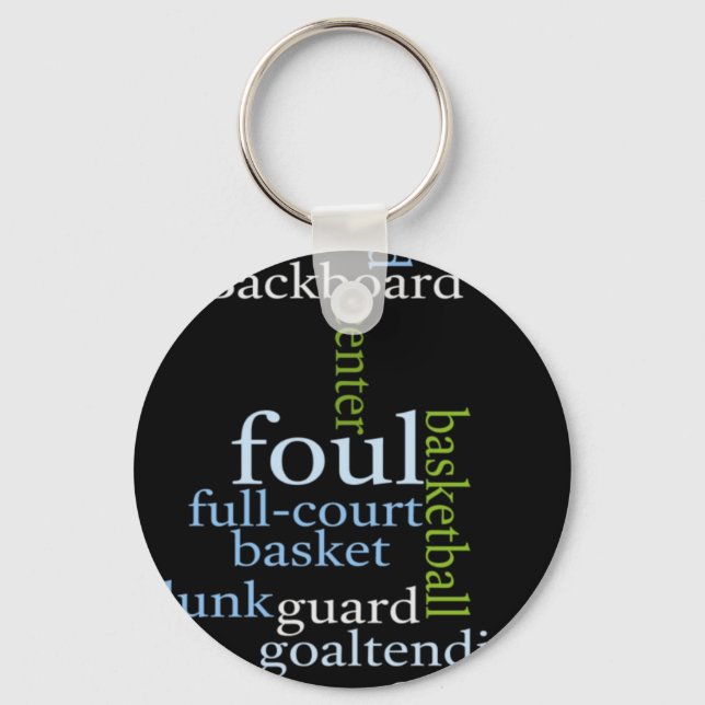 Slam Dunk of Words: Basketball Game of Champions Keychain (Front)