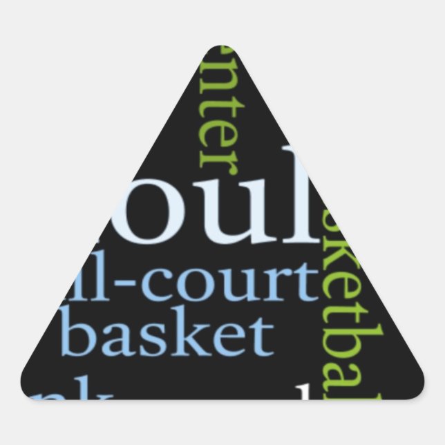 Slam Dunk of Words: Basketball Game of Champions Triangle Sticker (Front)