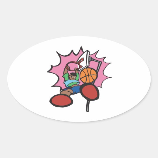 Slam Dunk Oval Sticker