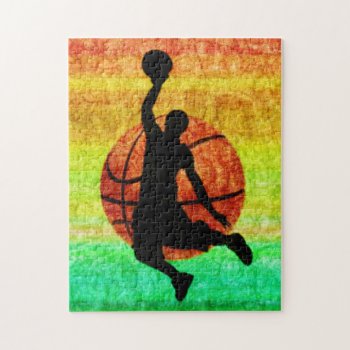 Slam Dunk Puzzle by manewind at Zazzle