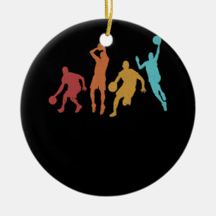 Slam Dunk Silhouette Basketball Player Dunking The Ceramic Ornament