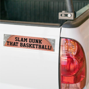Slam Dunk that Basketball Orange Basketball Bumper Sticker
