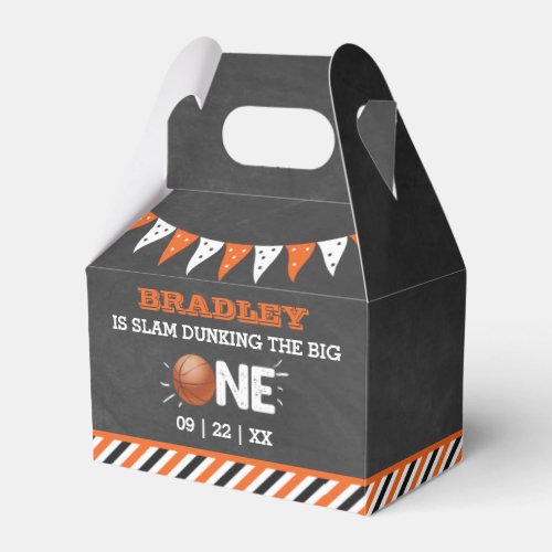 Slam Dunking The Big One  Basketball 1st Birthday Favor Boxes