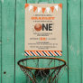 Slam Dunking The Big One | Basketball 1st Birthday Invitation