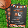 Slam Dunking The Big One | Basketball 1st Birthday Invitation