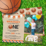 Slam Dunking The Big One | Basketball 1st Birthday Invitation