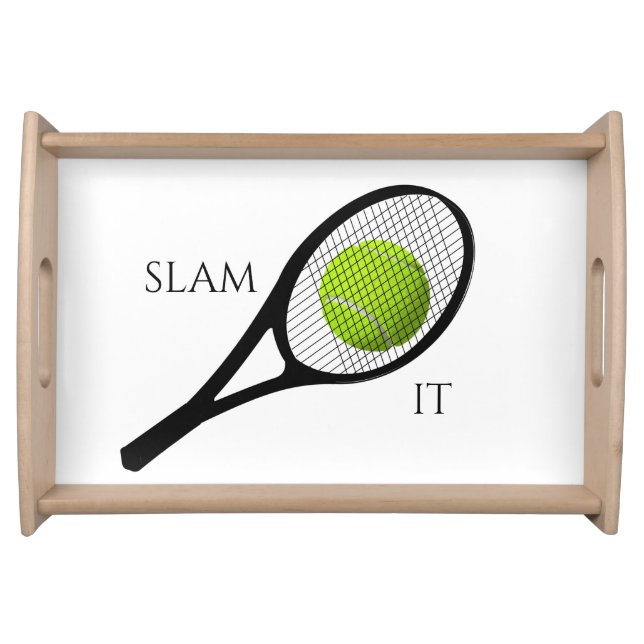 Slam It Tennis Racket Serving Tray (Front)