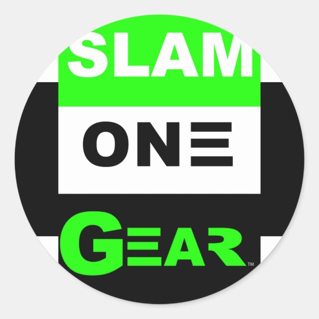 SLAM ONE GEAR Green Sticker (Front)