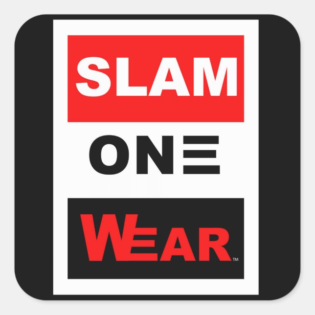 SLAM ONE WEAR SQUARE STICKER (Front)