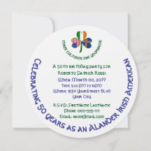 Slander Irish USA Shamrock Personalized Birthday