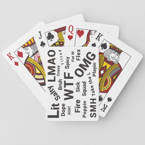 Slang and Teen Talk from 2019 Playing Cards