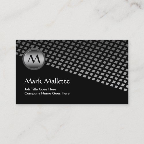 Slant Monogram Business Cards