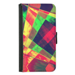 Slanted colored rectangles and squares samsung galaxy s5 wallet case