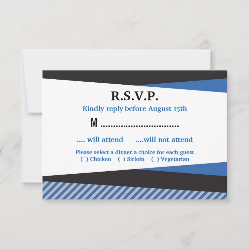 Slanted Frames Bar Mitzvah RSVP Card