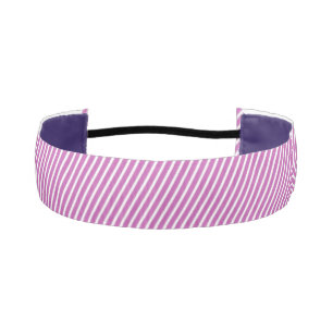 Slanted Pinstripes Design- Pink Athletic Headband