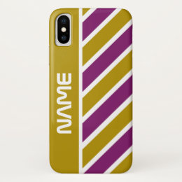 Slanted Stripes custom name phone cases