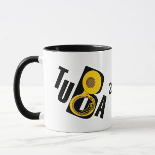 Slanted Tuba Text Mug