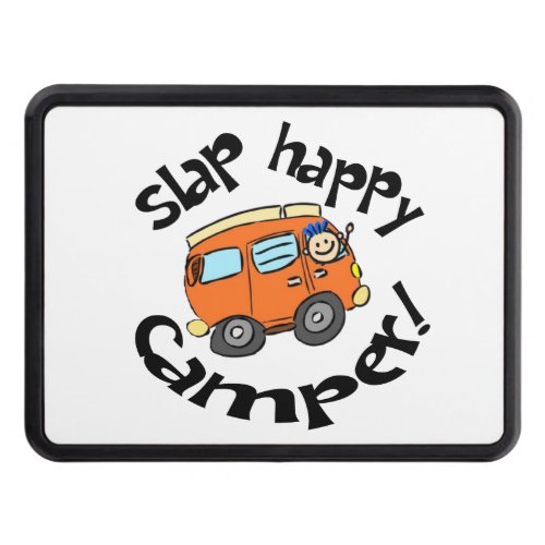 Slap Happy Camper Cartoon Scene Hitch Cover