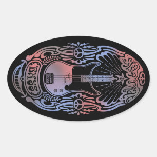 Slap That Bass Oval Sticker