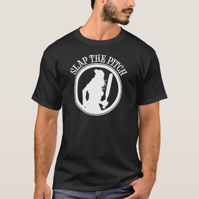 Slap the Pitch, white T-Shirt (Front)