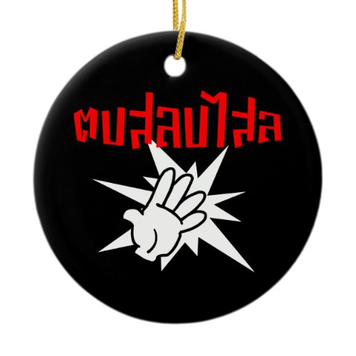 Slap You Silly ☆ Dop Salop Salai in Thai Script ☆ Ceramic Ornament